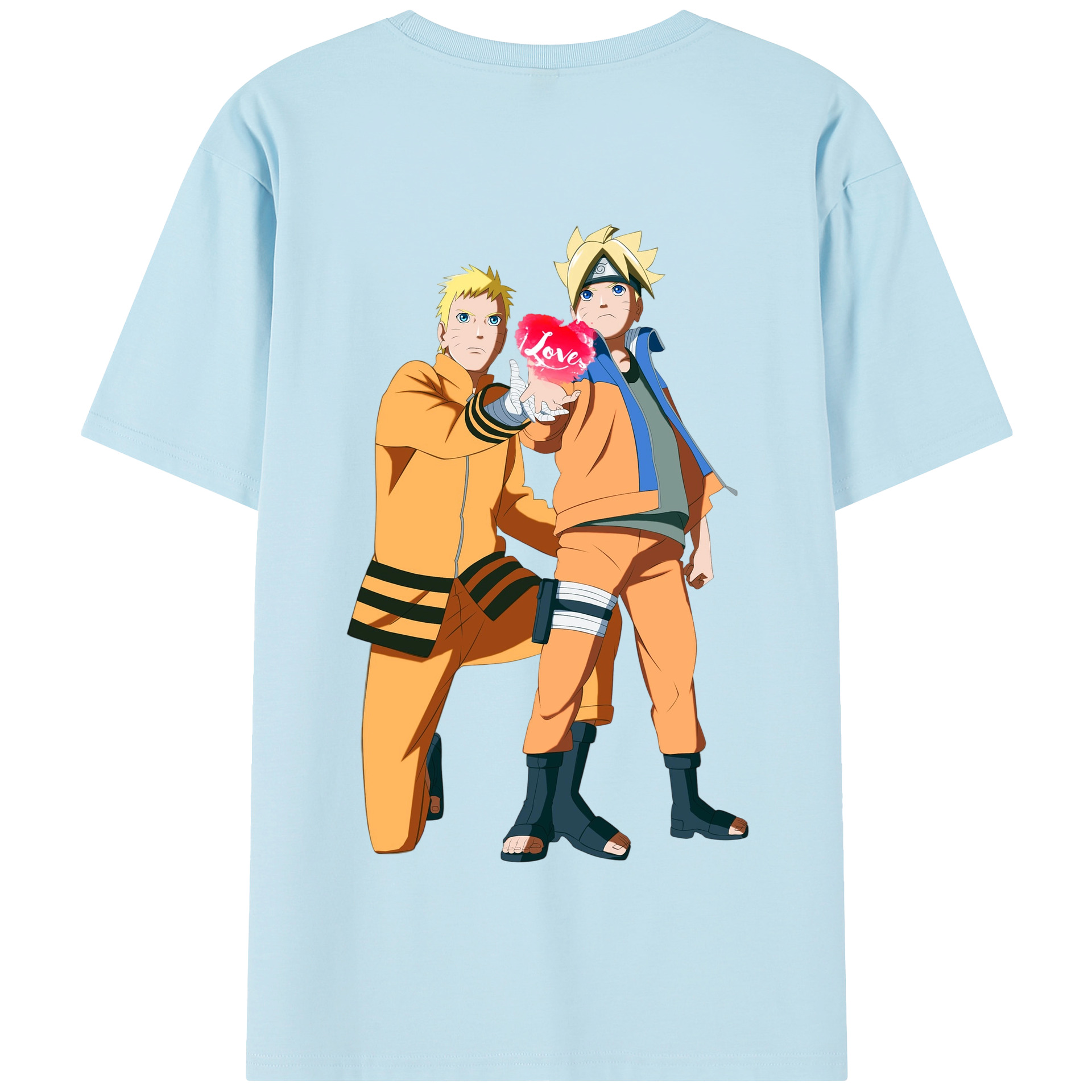 （画像用） NARUTO -ナルト- うずまき ボルト Uzumaki Boruto 綿100％半袖Tシャツ（背面プリント）